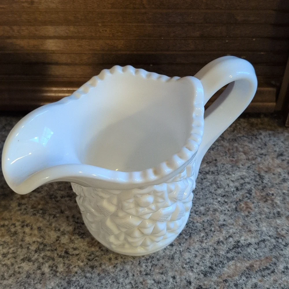 Vintage Fostoria Winburn Milk Glass Sugar and Creamer Set Circa 1954-1965